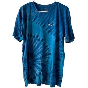 HUF tonal blue tie-dye t-shirt